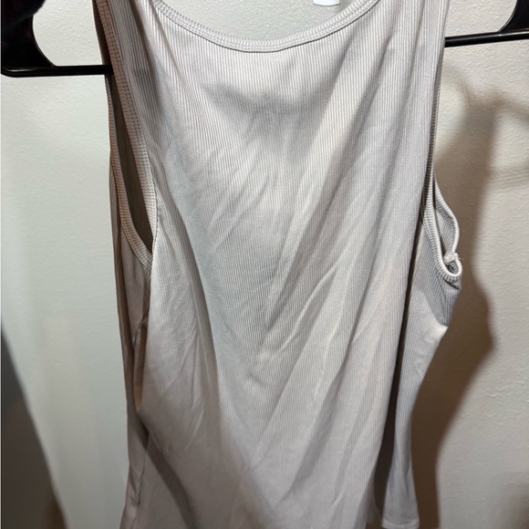 Light Grey Ribbed Tank Top - Picture 3 of 5